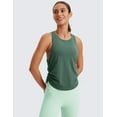thumbnail image 3 of CRZ YOGA Pima Cotton Ruched Side Tank Tops for Women Workout Athletic Casual Racerback Sleeveless Shirts, 3 of 5