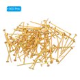 thumbnail image 3 of Uxcell 3mm OD x 25mm L Chandelier Connector Clips Pins Aluminium Chandelier Replacement Golden 300 Pack, 3 of 7