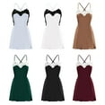 thumbnail image 3 of 2022 Womens Dresses Summer New Solid Color Women'S Sexy Suspenders Open Back Lace-Trimmed Satin Dress, 3 of 6