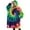 Colorful Tie Dye, variant on Oversized Wearable Blanket Hoodie,Colorful Tie Dye Pattern Sherpa Blanket Hoodie with Super Pockets,Super Warm Fuzzy Pullover for Women & Men