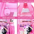 thumbnail image 6 of AGSDON 3PCS Kids Clear Backpack, Girls Transparent Bookbag Heavy Duty, Pink Cat See Through School Bag for Elementary Preschool, 6 of 9