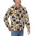 thumbnail image 4 of Zip Up Hoodies for Men - Elegant Snake Golden Flower Black Long Sleeve Comfrt Men'S Fashion Hoodies & Sweatshirts, Jackets for Men Hoodies Pullover Clothing Clothes with Pouch, 4 of 5