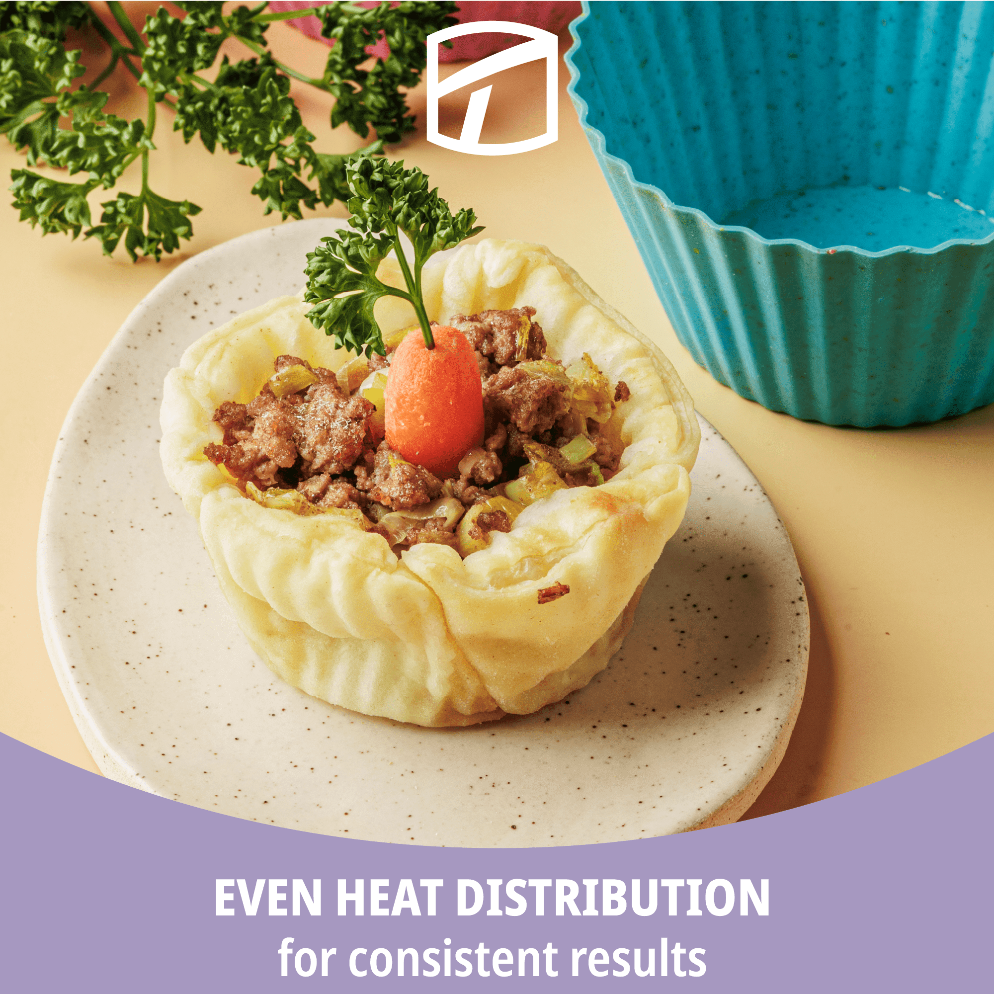 Trudeau Jumbo Reusable Silicone Baking Cups 6ct – for Muffins, Cupcakes, Individual Pies, Rice Krispies Treats, Egg Bites, Mac & Cheese Cups, Tartlets & Fruit Snacks