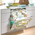 thumbnail image 2 of Yayeee Magnetic Dishwasher Cover for The Front Decoration Home Kitchen Machine Sticker Protector, Pink Floral Wave, 2 of 6