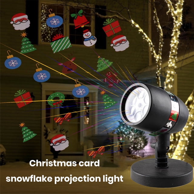 YAOMOBB Ambiance Lamp High Brightness Holiday Projector Lamp Waterproof Rotatable Christmas Projector Light for Snowflake Landscape