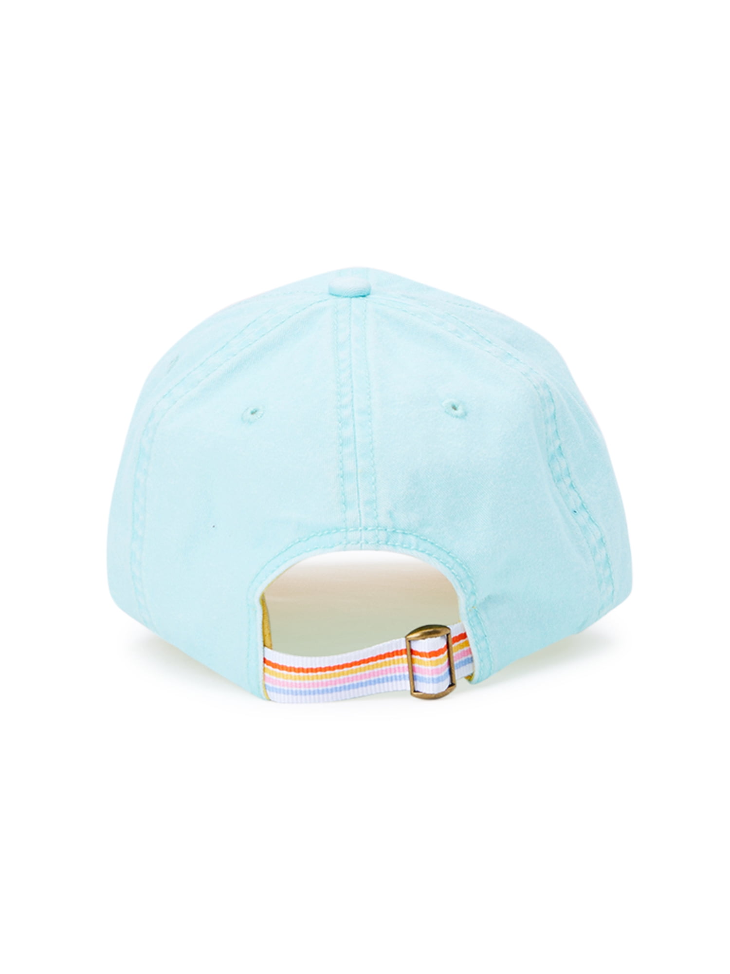 Time and Tru Women's Mint Embrodiered Cultivate Kindness Washed Cotton Twill Baseball Hat Classic Mint
