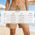 thumbnail image 3 of Axiiglly Casual Shorts for Women Elastic Waist Drawstring Shorts with Button Plus Size Solid Color Summer Holiday Outdoor Shorts, 3 of 6