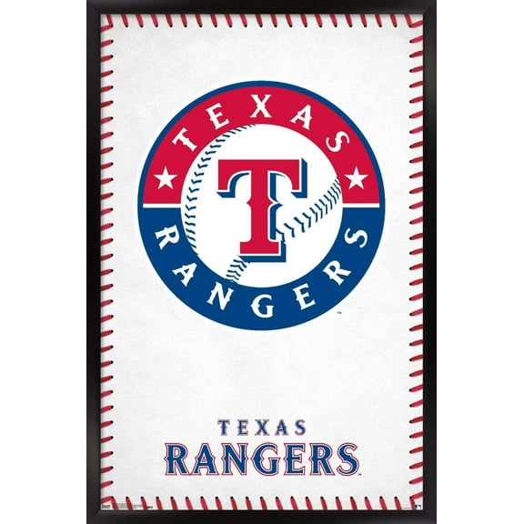 MLB Texas Rangers - Logo 17 Wall Poster, 14.725" x 22.375", Framed