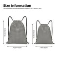 thumbnail image 2 of Defioc Houndstooth Black And White for Drawstring Backpack Sports Gym Bag for Women Men Children Adult Sackpack Yoga Bag for Wet Swimming,Gym,and Workout Gear -Small, 2 of 9