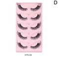 thumbnail image 1 of 5 Pairs Cat Eye Lashes Faux Mink Eyelashes Clear Band Lashes Natural Look Wispy, 1 of 1