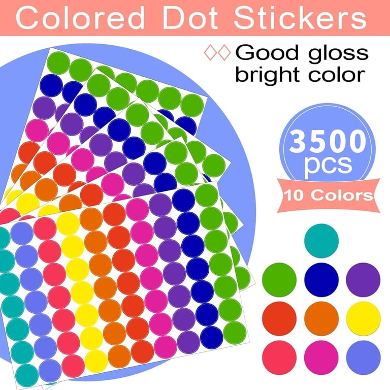Color Coding Dot Labels 10000 Pack 10,000 Black Round Dot Stickers – 1/ ...