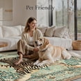 thumbnail image 5 of KUETH 5'x7' Tiger Area Rugs for Living Room, Non Slip Machine Washable Vintage Boho Rug, Low Pile Print Rug for Bedroom Dining Room Home Office, 5 of 9