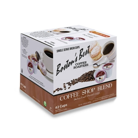 Boston's Best Coffee Shop Blend Coffee, Single Serve Cups, 42