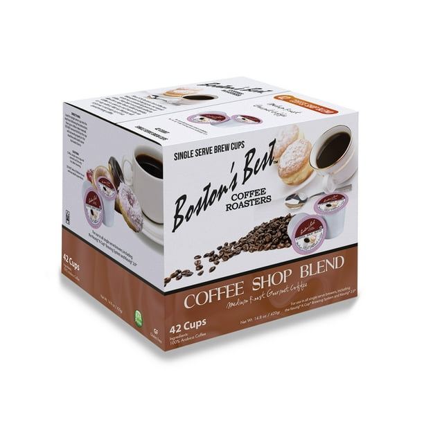 Boston's Best Coffee Shop Blend Coffee, Single Serve Cups, 42 ct