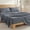 Grey, variant on Bedding Queen Size 4 Pieces Sheet Set, Includes 1 Fitted Sheet, 1 Flat Sheet and 2 Pillowcases, Soft and Breathable Cooling Bed Sheet Set with Deep Pocket, Grey