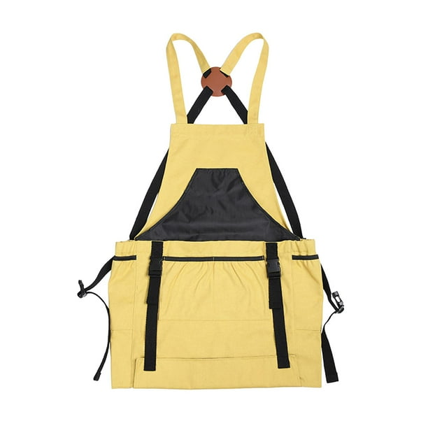 Delantal de jardinería Delantal de jardín Herramienta de trabajo Bolsa de de jardín multifunción Delantal de trabajo para pintar Limpieza de Amarillo BLESIY Delantal elegido