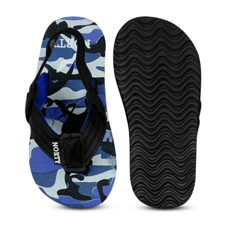 

NORTY Toddler Boys Ankle Strap Sandals Male Slingbacks Blue Camo