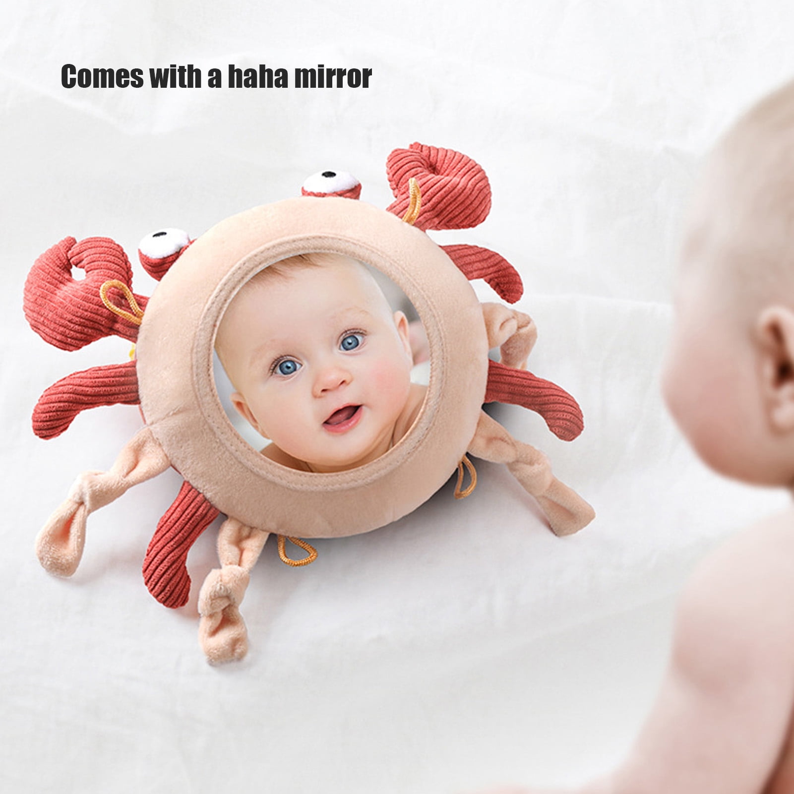 NestledNature Baby Baby Bed Mobile: Hanging Plush Crab Bell Toys For Newborns Infant Bed Decoration & Rattles