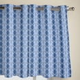 thumbnail image 2 of Mid-century Geometric Blue Curtains For Living Room Window Treatment For Bedroom Kitchen Curtains Custom Drape, 2 of 5