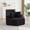 Black, variant on YWEN 54-inch Hexagonal Chenille Lounge Chair with Spring Coils & 3 Pillows, Modular Single Seater Sofa for Living Room, Apartment, Home Office, Compressed Shipping