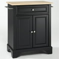 thumbnail image 3 of Bowery Hill Traditional Wood Kitchen Island in Black/Natural, 3 of 7