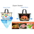 thumbnail image 5 of Insulated Grocery Thermal Tote Bags for Frozen Cold Hot Foods, Reusable Insulation Zippered Bag for Shopping, Travel, Picnic ,Lunch, 5 of 8