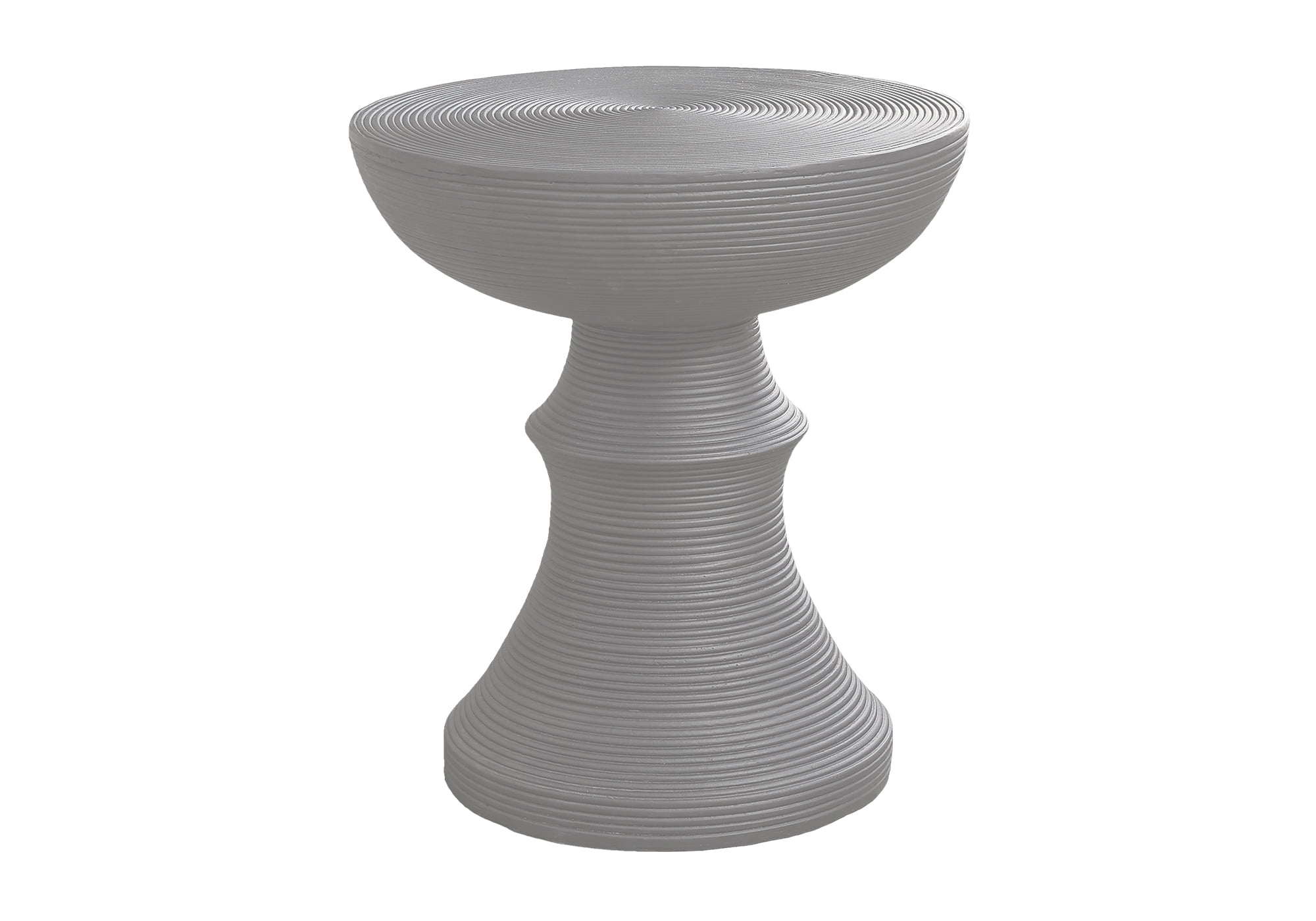 Monarch Specialties - Table D'Appoint, 25"H, Intérieur Ou Extérieur, Table D'Appoint, Bout, Chambre À Coucher, Salon, Table De Nuit, Rond, Gris, Contemporain, Moderne