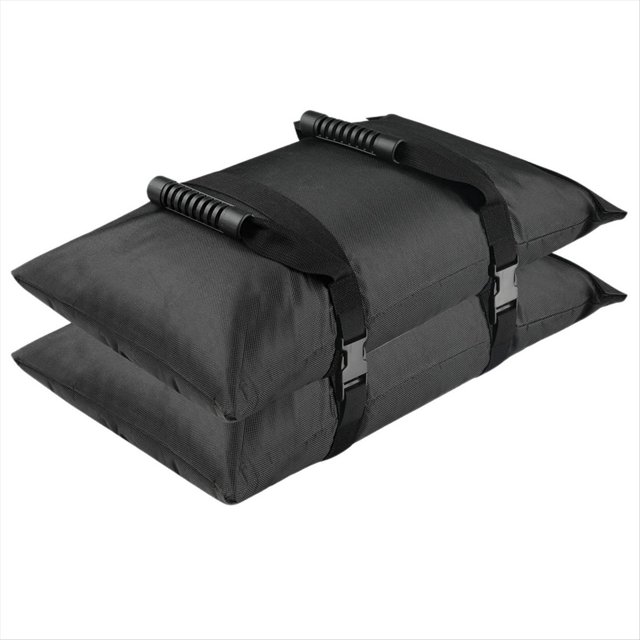 Poids de Base de Parasol 2 Pcs, Sacs de Sable Remplissables pour Patio, Poids Robustes pour Meubles d'Extérieur pour Support de Parasol Patio Jardin S, 2 x Poids de Base de Parasol, Noir