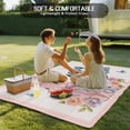 thumbnail image 4 of Easter Rabbits Outdoor Rug for Patio/Deck/Porch, Non-Slip Large Area Rug 4 x 6 Ft, Spring Floral Cute Bunny Butterflies Pink Indoor Outdoor Rugs Washable Area Rugs, Camping Rug Carpet Runner, 4 of 8