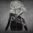 thumbnail image 2 of WNEGSTG Fleece Jacket Women Winter Casual Camouflage Prints Jacket Zipper Sweatshirt Long Sleeve Coat, 2 of 3