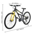 thumbnail image 6 of VEVOR&nbsp;Mountain&nbsp;Bike,&nbsp;29 inch MTB&nbsp;Bicycle&nbsp;with&nbsp;Full&nbsp;Dual&nbsp;Suspension,&nbsp;24 Speeds&nbsp;Twist&nbsp;Shifting, Comfort&nbsp;Saddle, Dual&nbsp;Disc&nbsp;Brakes, 6 of 9