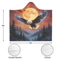 thumbnail image 3 of Forest Eagle Wearable Blanket Hoodies for Women Men Adults Eagle Lovers Cozy Plush Cool Eagles Hooded Blankets for Bedding Travel Decor Birthday Gifts 60×80 Inch, 3 of 5