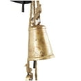 thumbnail image 6 of DecMode Tibetan Inspired Cascading Gold Metal Conical Decorative Cow Bells with 4 Bells on Jute Hanging Rope, 6 of 10