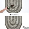 thumbnail image 2 of Homespice Decor 304636 5 x 8 ft. Graphite Ultra Durable Oval Braided Rug - Grey, Ivory & Cream, 2 of 5
