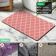 thumbnail image 6 of Coral Thin Bathroom Rugs Fit Under Door 20"x32" Quick Dry Super Water Absorbent Pink Bath Mat Rubber Backed Bath Rugs Mats for Bathroom Non Slip Washable, 6 of 6