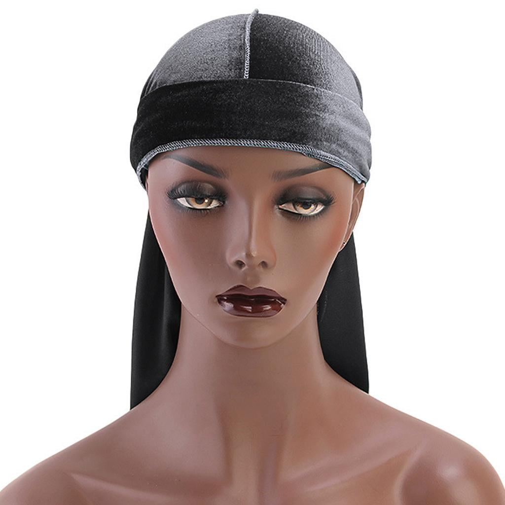 2Pcs Women Mens Velvet Bandana Hat 