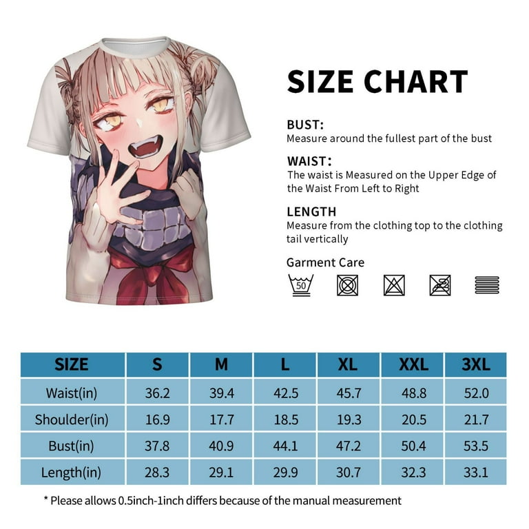 My Hero Academia Himiko Toga Cute T-Shirt for Men Novelty 3D