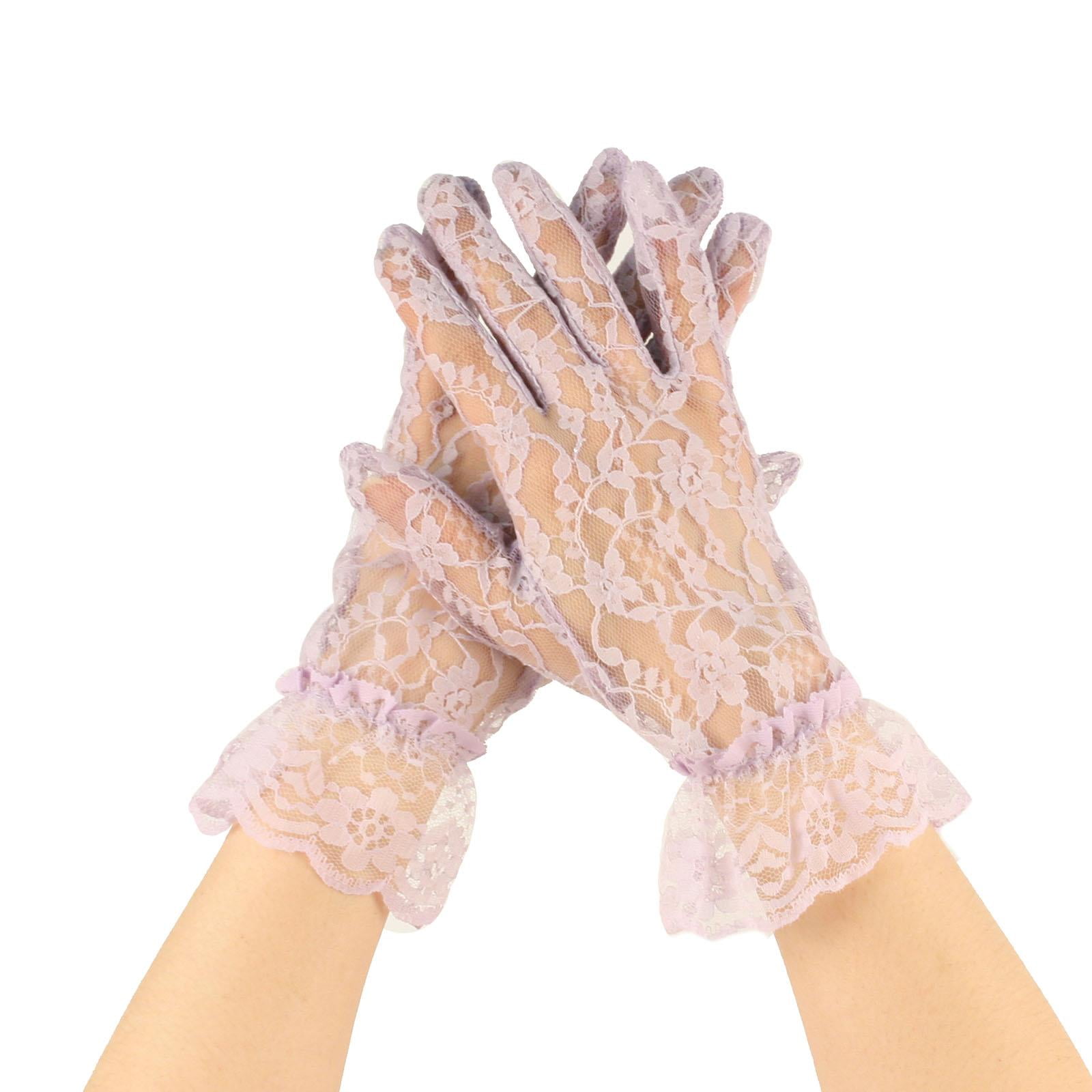 sheer lace gloves