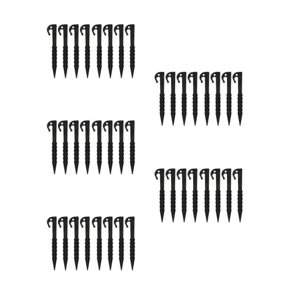 Masteelf 50 pcs Tent Pegs Camping Tent Spikes Ground Hooks Outdoor Tent Stakes Tarp Tent Fixing Pegs Multi-use Ground Nail Plastic Tent Pegs Outdoor Stakes Camping Sand Stake Travel Tent Stake