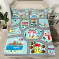 thumbnail image 2 of Homewish Kids School Full Size Sheets,Rustic Farmhouse Cabin Bed Sheets,Hawaii Sea Beach Sheet Sets For Girls Kids,Super Cozy Room Decor,4 Pieces, 2 of 7