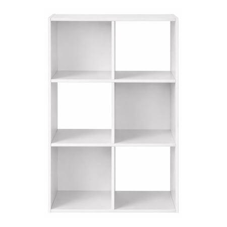 MAINSTAYS 6 CUBE STORAGE ORGANIZER, WHITE