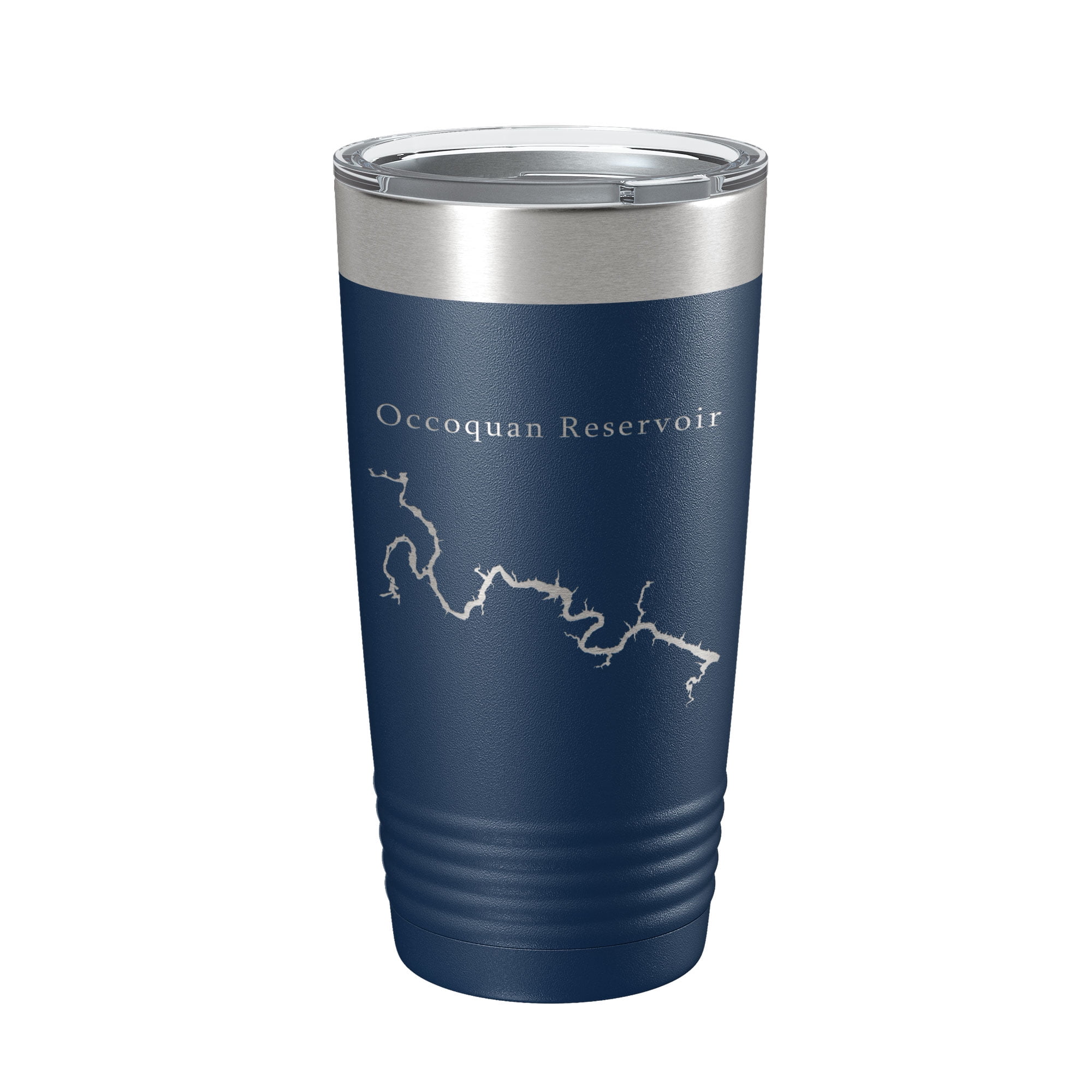 Occoquan Reservoir Tumbler Lake Map Travel Mug Insulated Laser Engraved