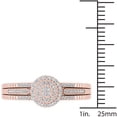 thumbnail image 4 of 1/5 Carat T.W. Diamond Double Halo Cluster 10kt Rose Gold Engagement Ring, 4 of 5