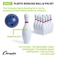 thumbnail image 2 of Set de Bowling Champion Sports con Pinos de Plástico de 38 cm y Bola, 2 of 8