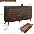thumbnail image 4 of OKD 6 Drawer Dresser for Bedroom with Faux Marble Top, Modern Wood Chest of Drawers, Dresser Organizer, Dark Walnut, 4 of 7