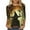 O, variant on Neewe Womens Tops 3/4 Sleeve Shirts Round Neck Loose Casual Blouses Halloween Print Tshirts