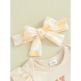 thumbnail image 5 of Jxzom Easter Outfit Baby Girl Short Sleeve 0 3 6 12 18 Months Bunny Carrot Romper Rabbit PP Shorts 3Pcs Summer Clothes Set, 5 of 8