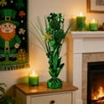 thumbnail image 3 of St. Patrick's Day Centerpiece, Trefoil Floral Arrangement, Green Tabletop Bouquet Decor(Green), 3 of 6