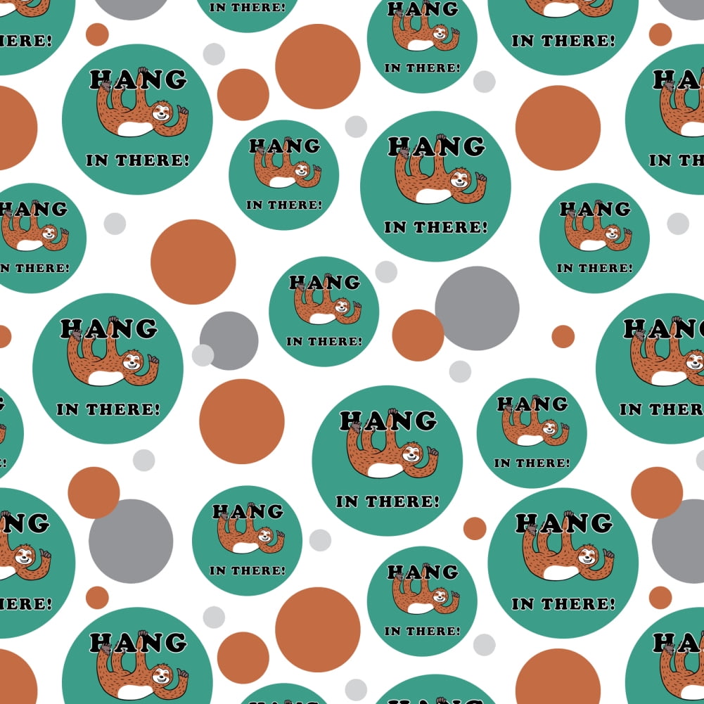 Hang in There Sloth Funny Humor Premium Gift Wrap Wrapping Paper Roll
