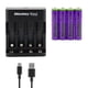 thumbnail image 1 of Cargador Pilas Baterías + 4 AAA Recargables Monkey Soul USB-C, 1 of 8